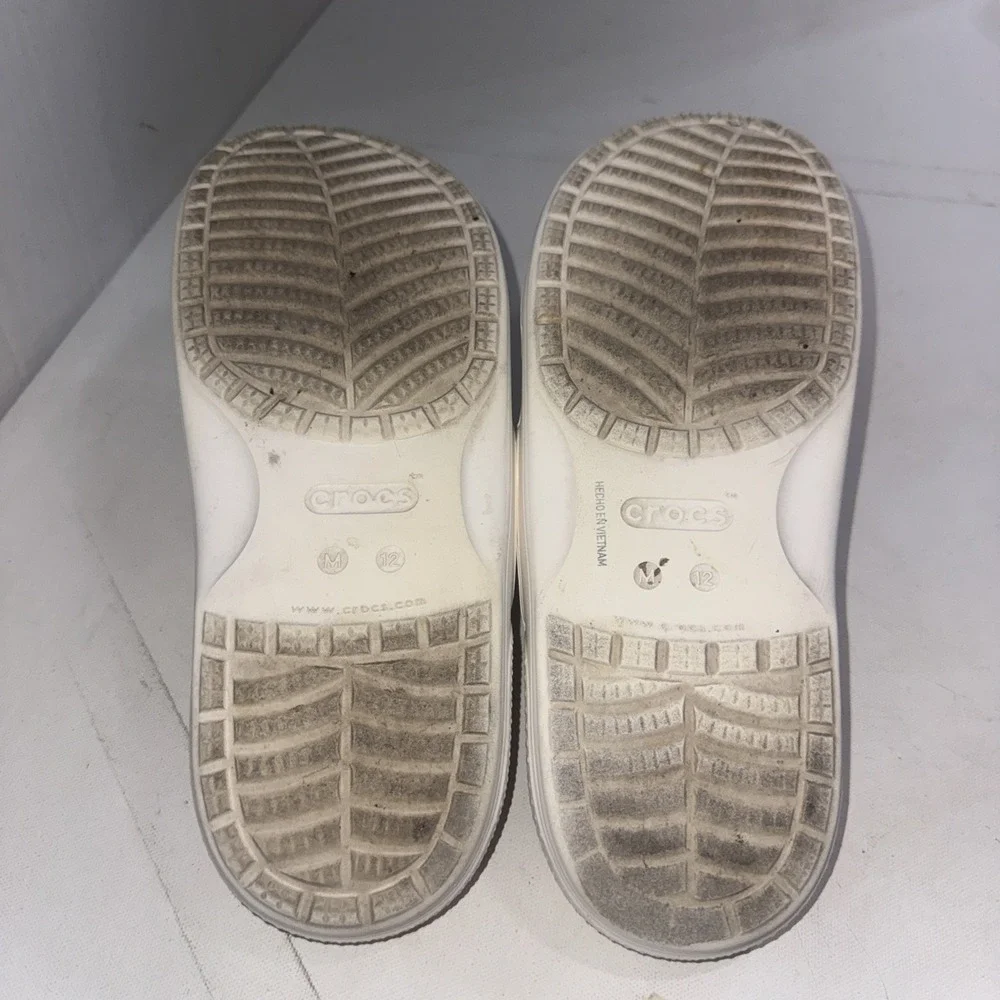 Crocs White Outdoor Waterproof Beach Classic Slide Sandals Men's Size 12